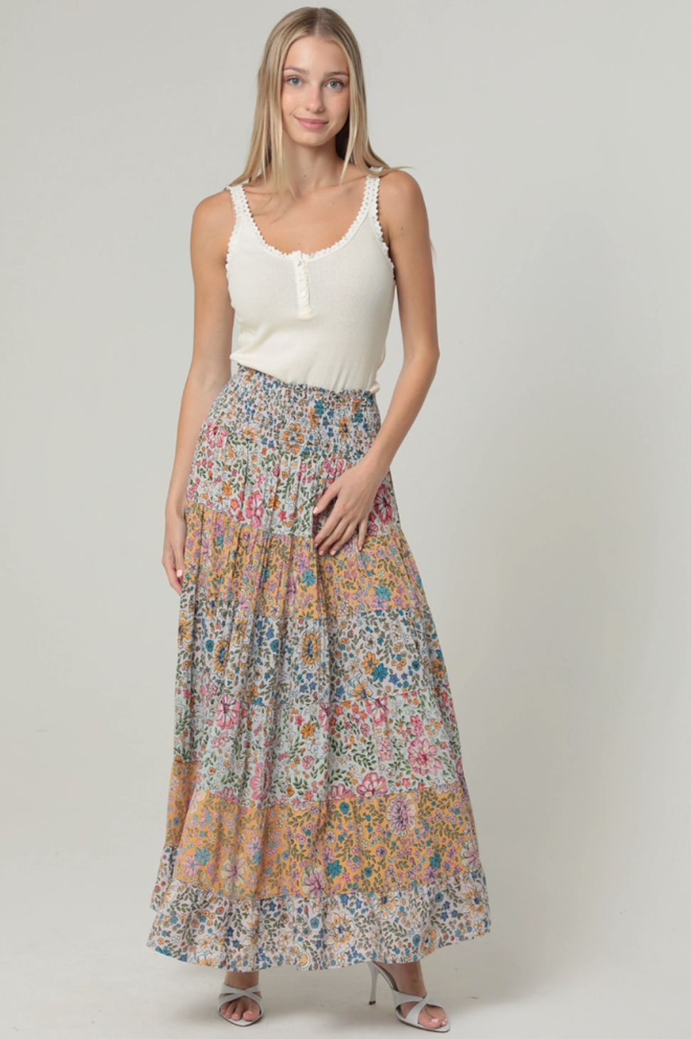 The Clover Maxi Skirt in Multi