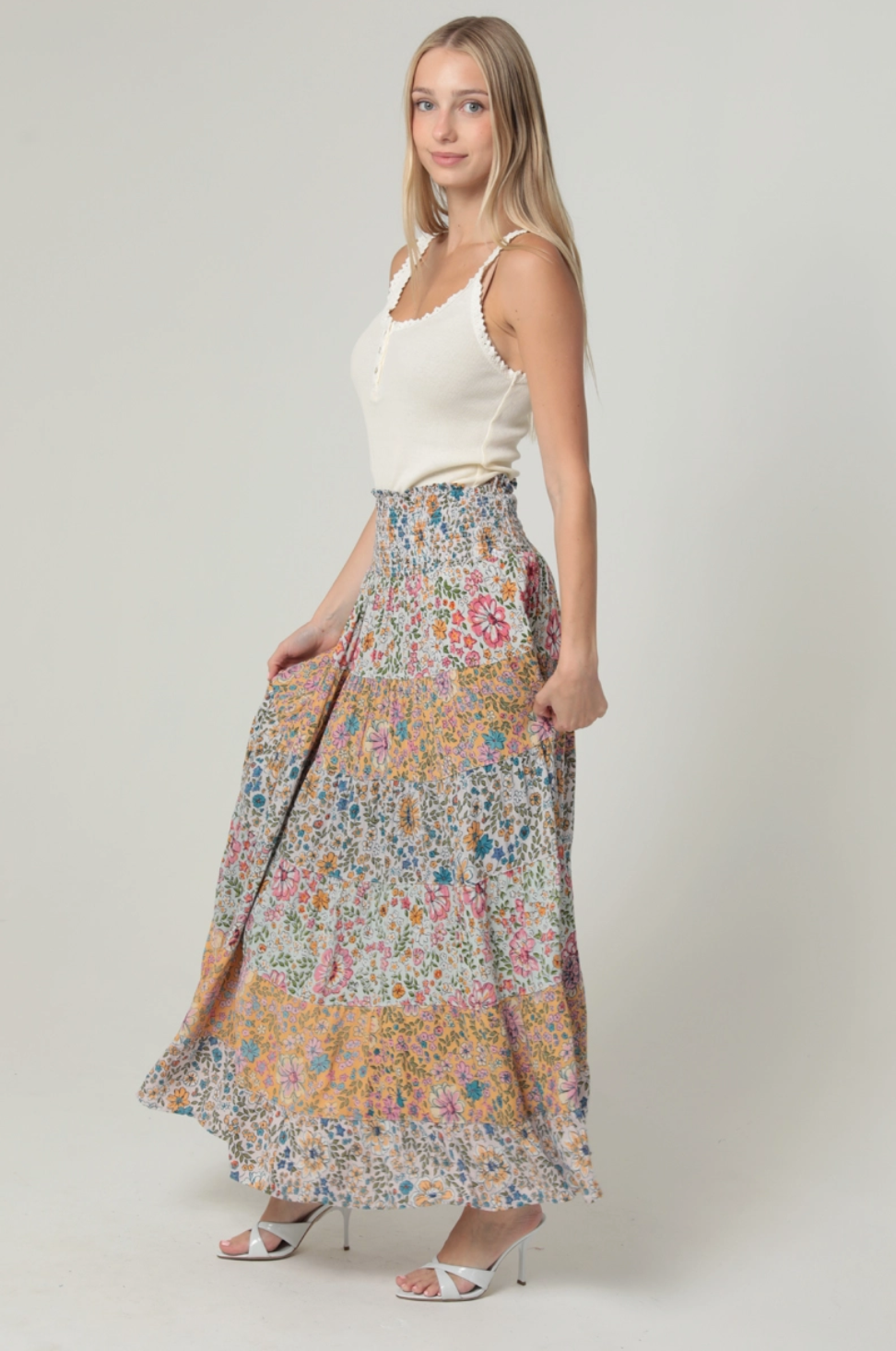 The Clover Maxi Skirt in Multi
