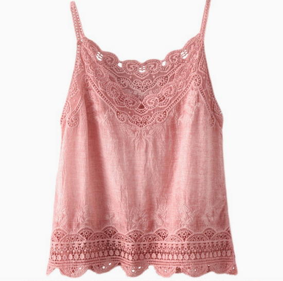 The Lulee Lace Cami in Pink