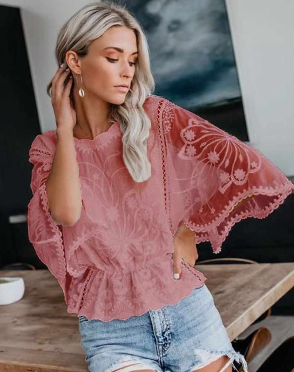 The Seona Blouse in Pink