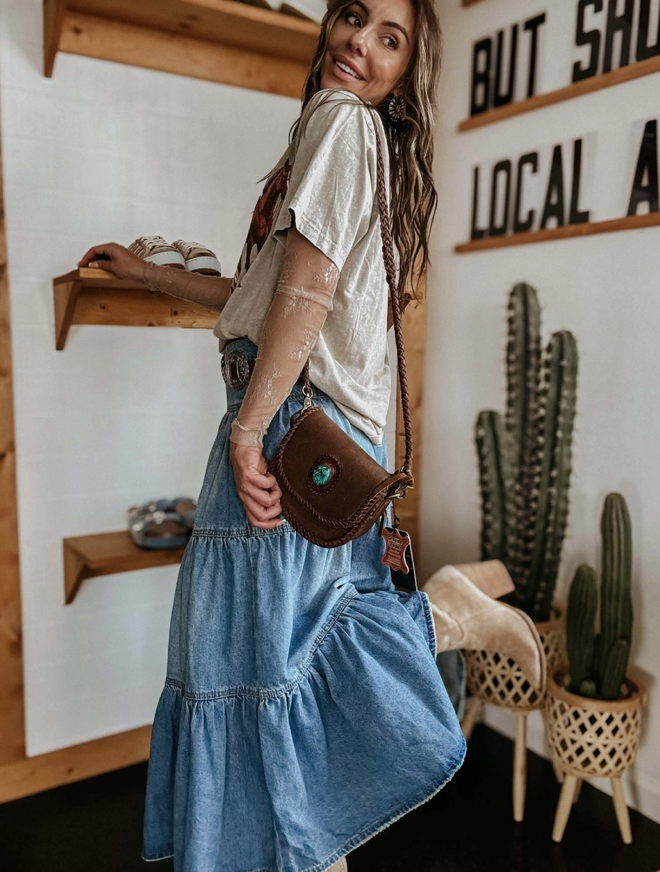 The Juni Demin Skirt in Blue