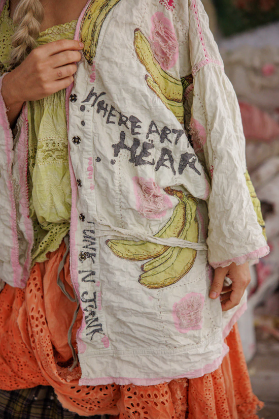Load image into Gallery viewer, Banana Funk N Junk Kimono in Kiss Molly
