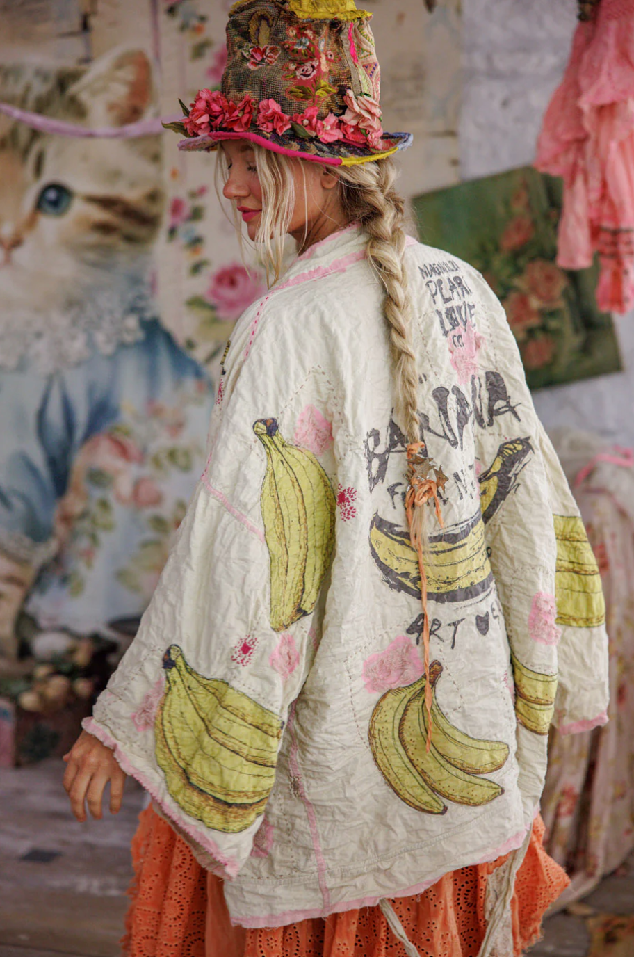 Banana Funk N Junk Kimono in Kiss Molly