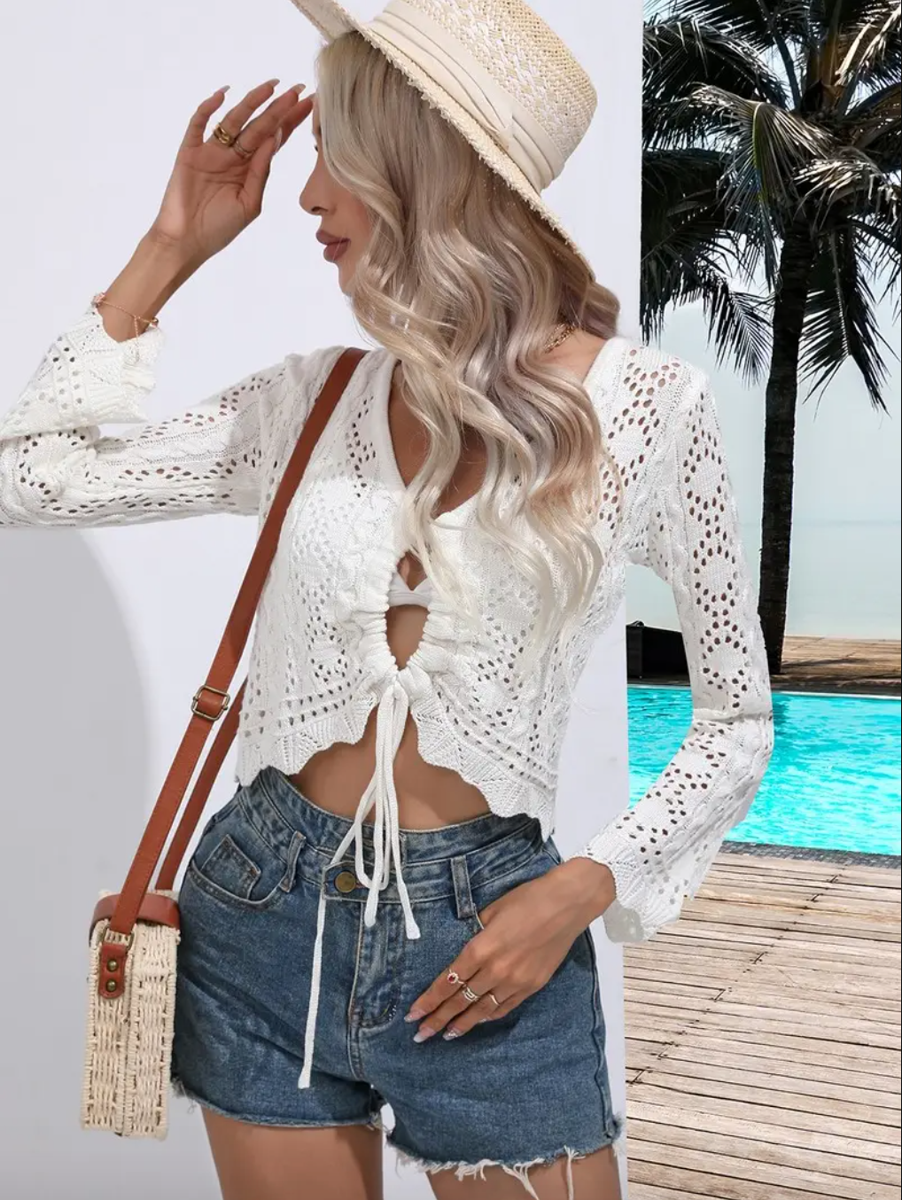 The Vicky V-Neck Sweater in White