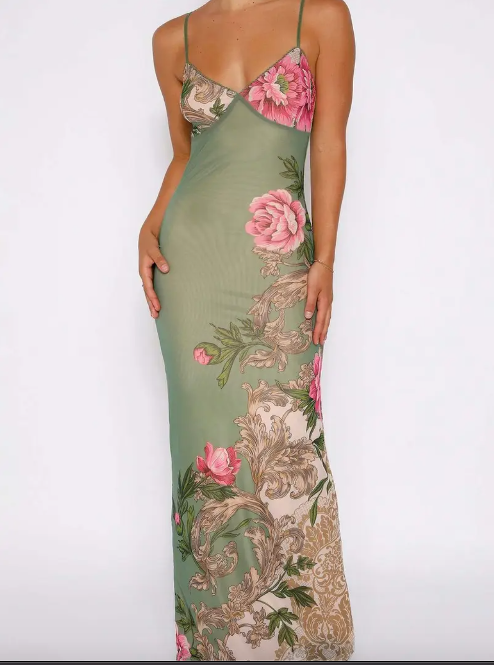 The Signe Maxi Dress in Green
