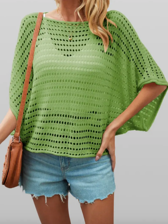 The Frannie Knit Top in Green
