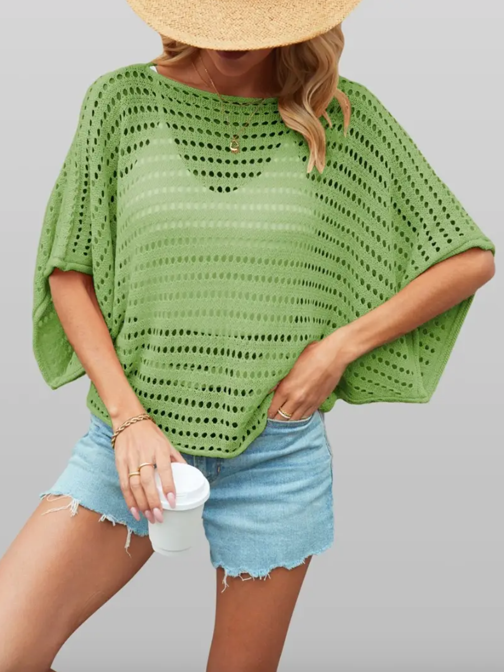 The Frannie Knit Top in Green