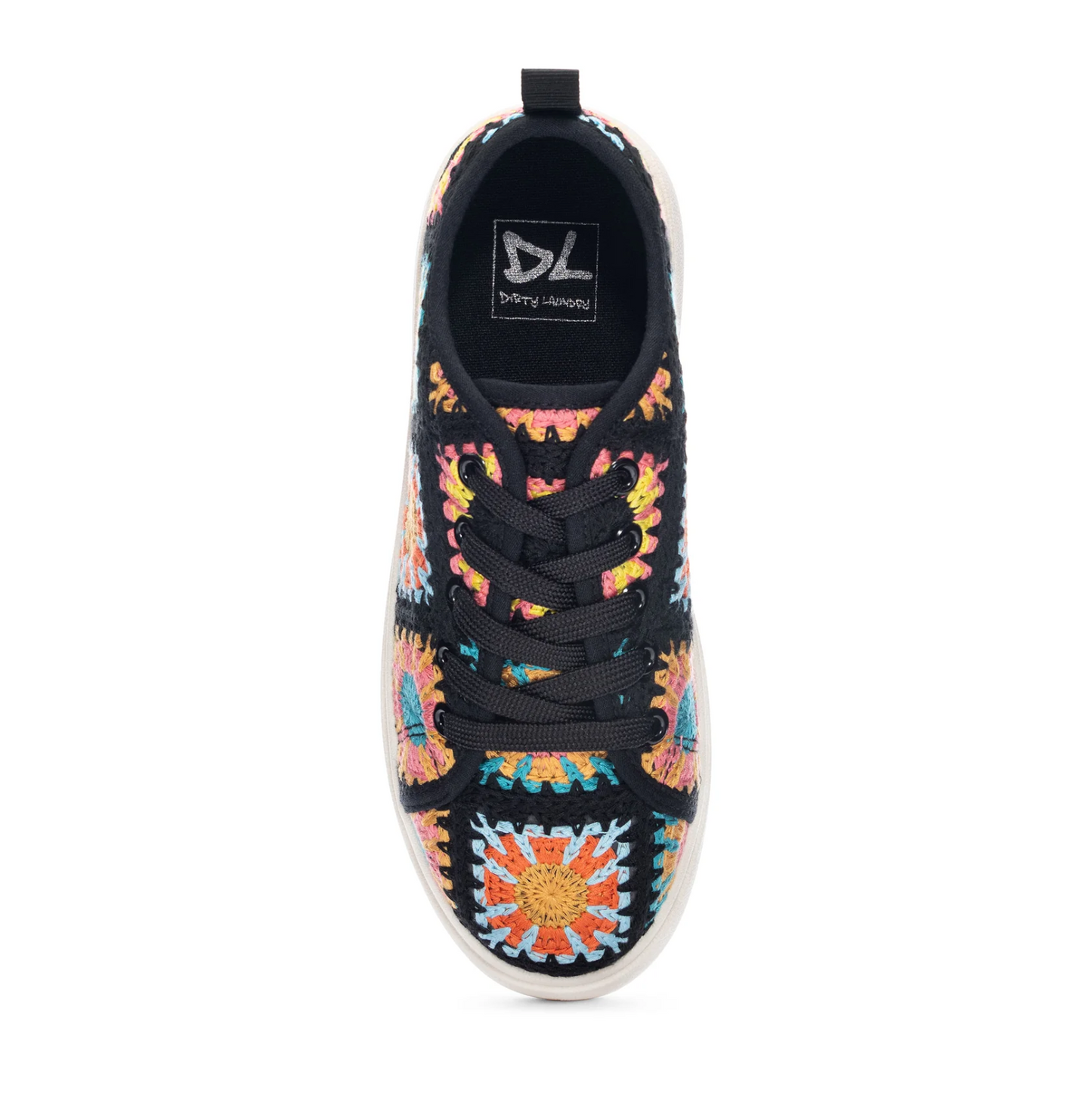 Rambling Crochet Sneaker in Black Multi