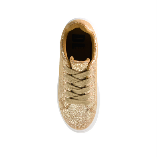 Record Metallic Sneaker in Gold