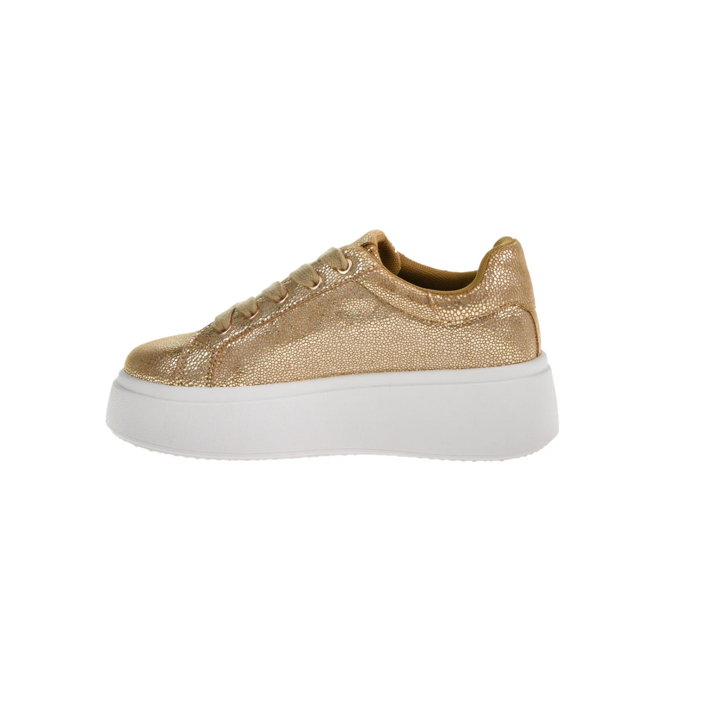 Record Metallic Sneaker in Gold