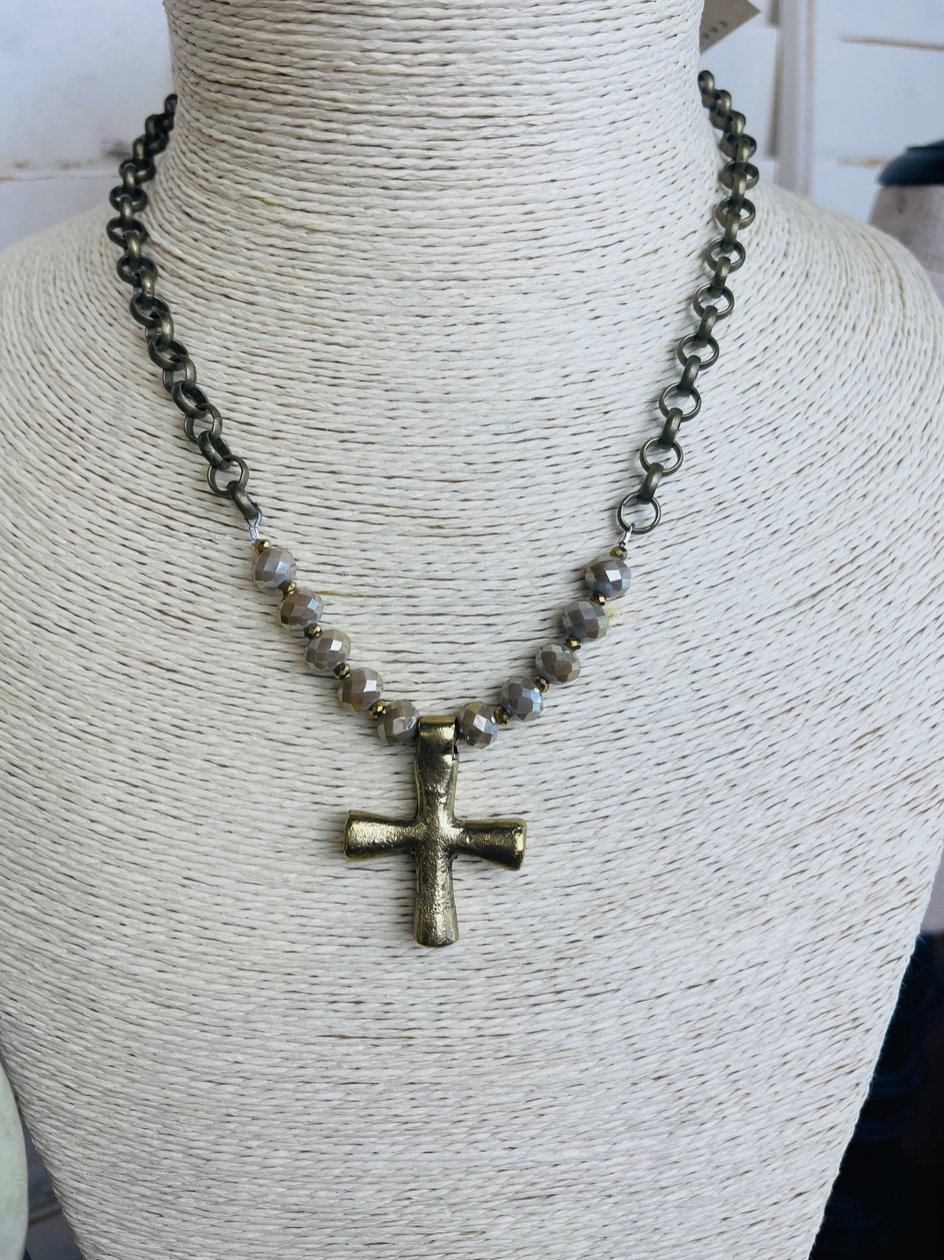 Cashmere Regal Cross Necklace