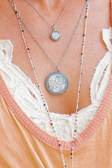 Large Starfish Pendant Necklace - SpiritedBoutiques Boho Hippie Boutique Style Necklace, Spirit Lala
