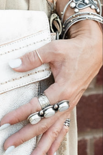The 3 Tiered Pearl Ring - SpiritedBoutiques Boho Hippie Boutique Style Ring, Dorjee Design Inc.
