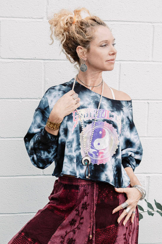 Grateful Dead Ying Yang Shirt in Tie Dye - SpiritedBoutiques Boho Hippie Boutique Style Top, Chaser
