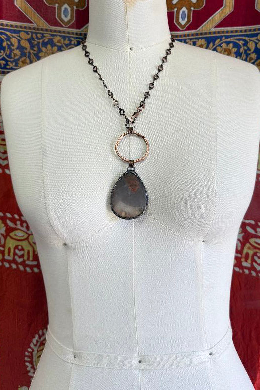 One of a Kind: Stone Teardrop Necklace