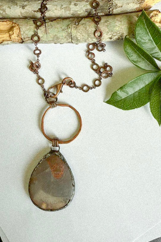 One of a Kind: Stone Teardrop Necklace