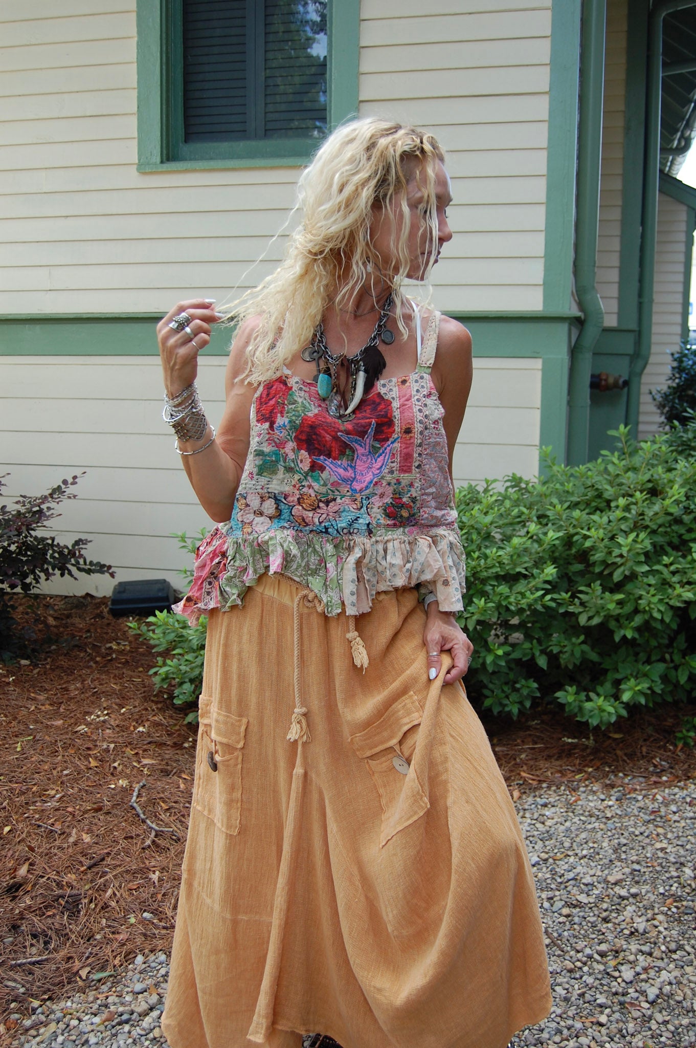 Patchwork Catalina Tank in Alouettes