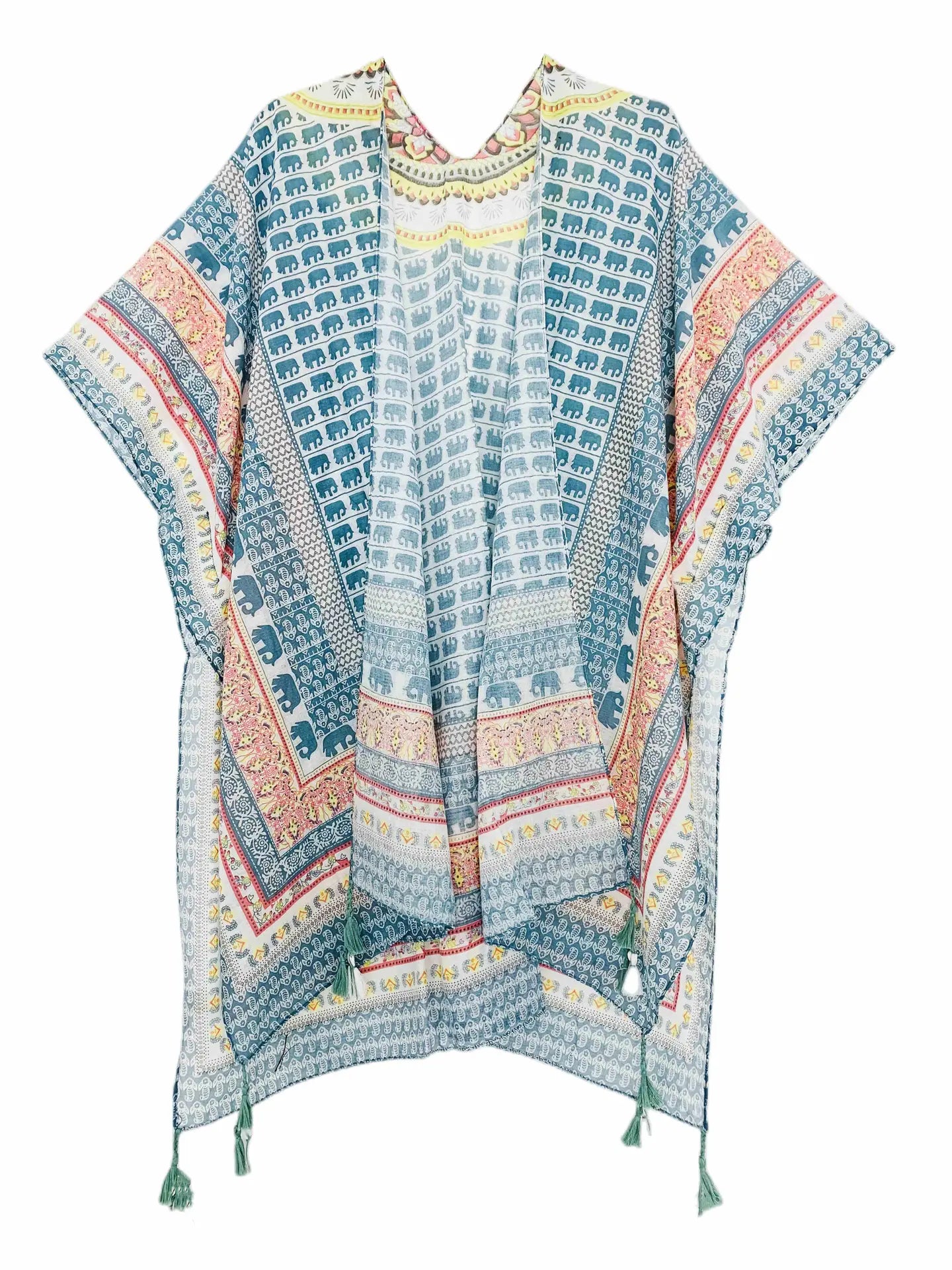 The Elephant Kimono in Teal