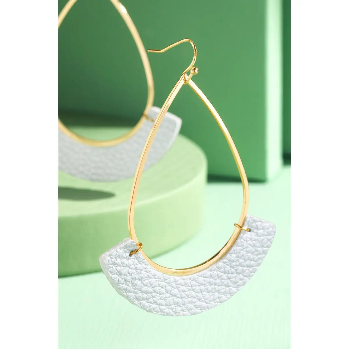 Leather Teardrop Earrings