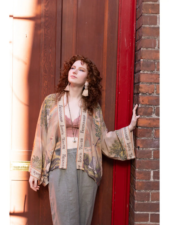 Friendship Love & Truth Vintage Wash Kimono