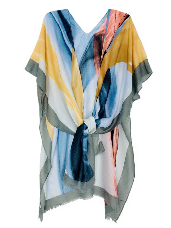 The Astrid Kimono in Grey Blue