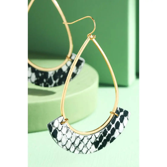Leather Teardrop Earrings