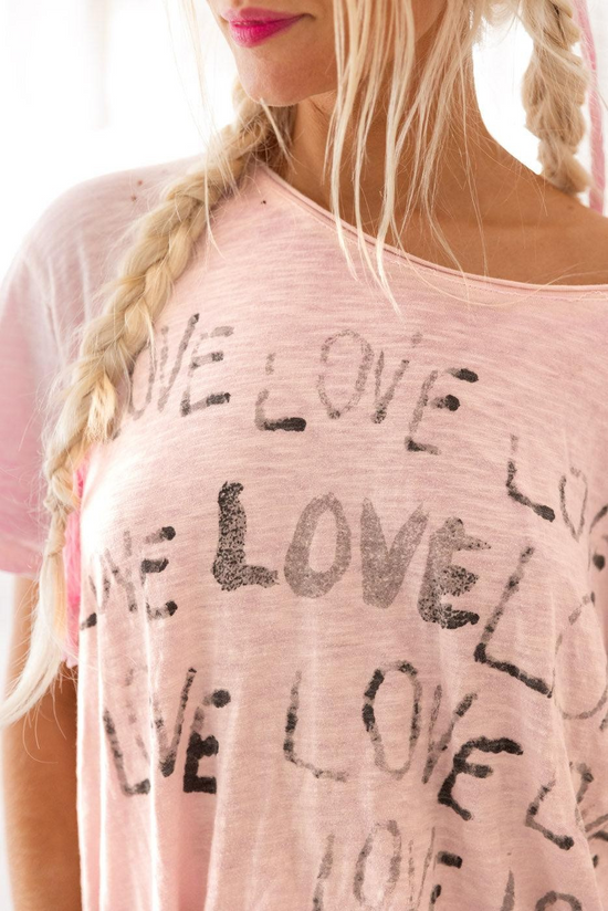 Magnolia Pearl Love Amor Tee in Lychee Blossom