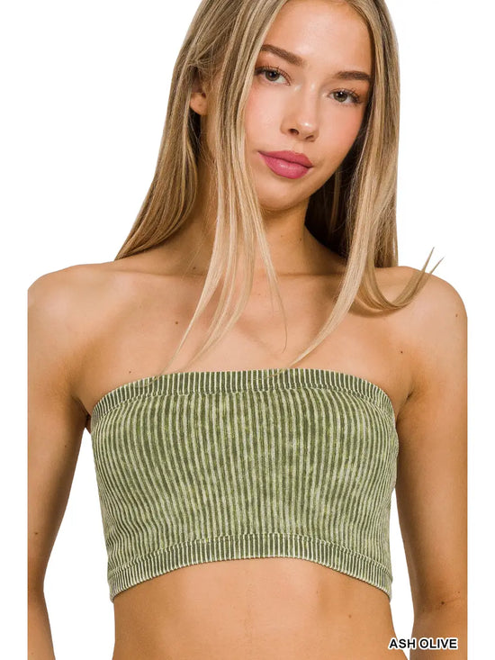 The Imogen Tube Top in Ash Olive