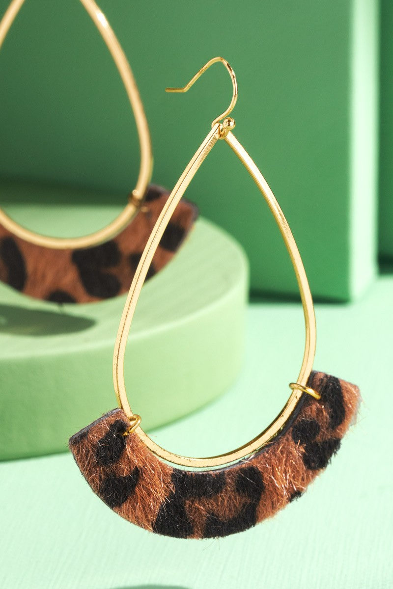 Leather Teardrop Earrings
