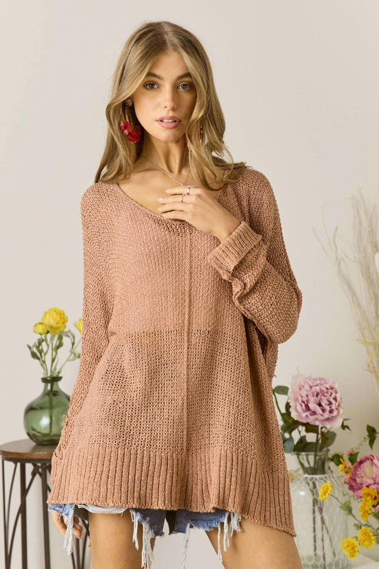 The Sally Sweater in Camel