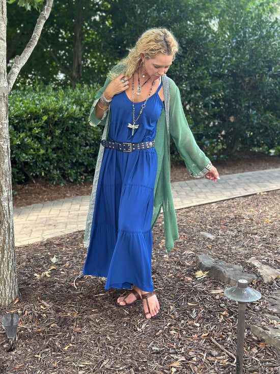 Long Mesh Cover Up in Green