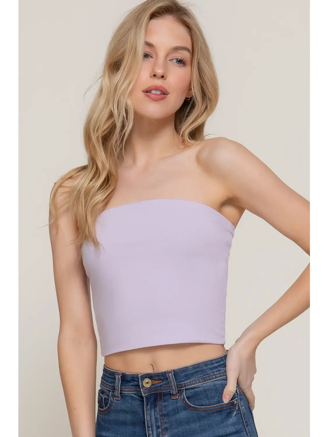 The Juno Tube Top in Lilac