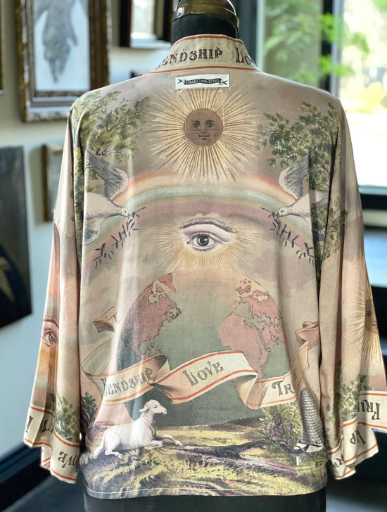 Friendship Love & Truth Vintage Wash Kimono
