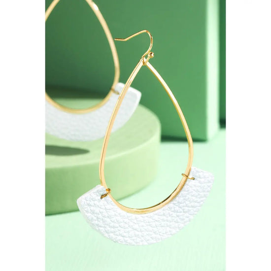 Leather Teardrop Earrings