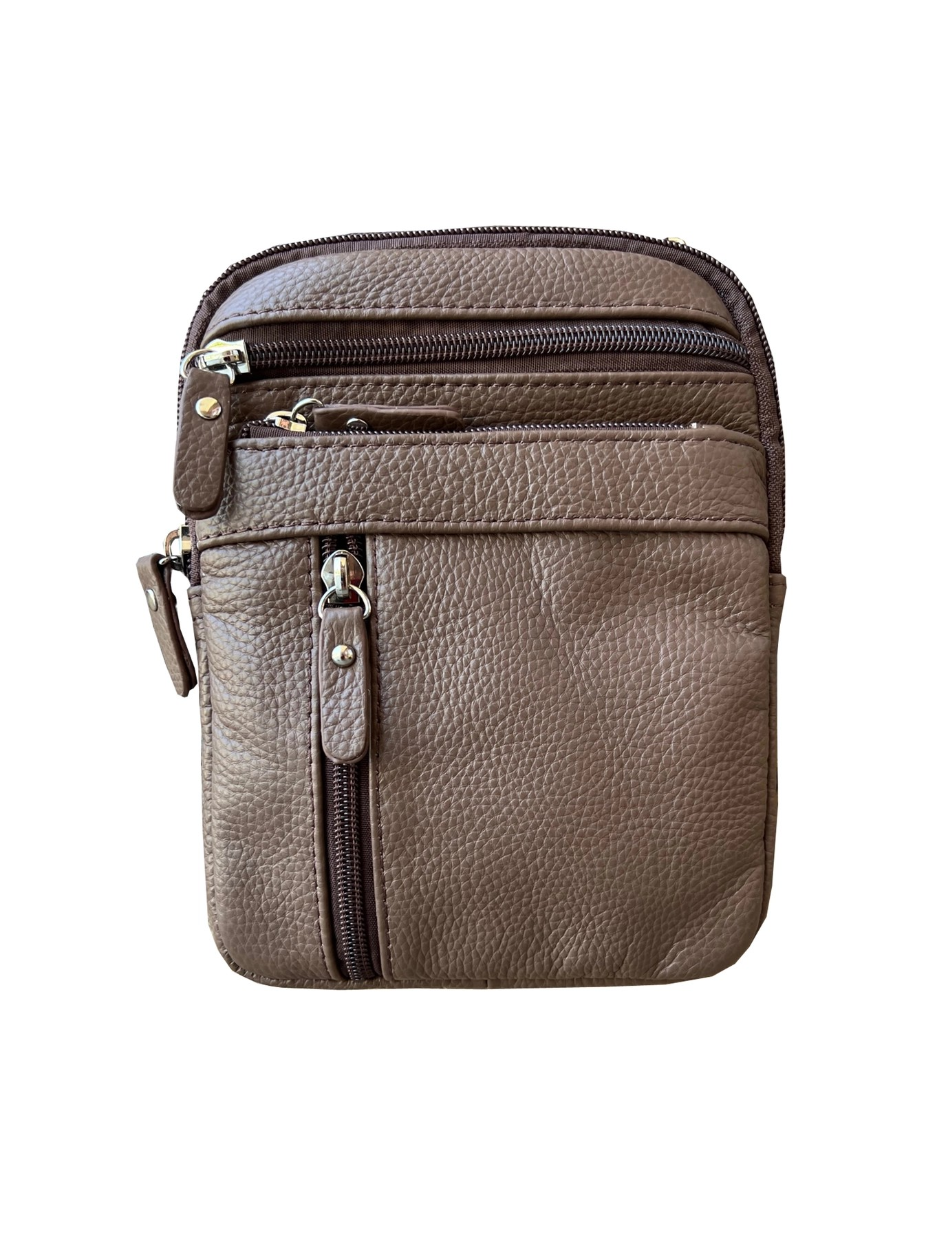 Zoe Zipper Leather Crossbody