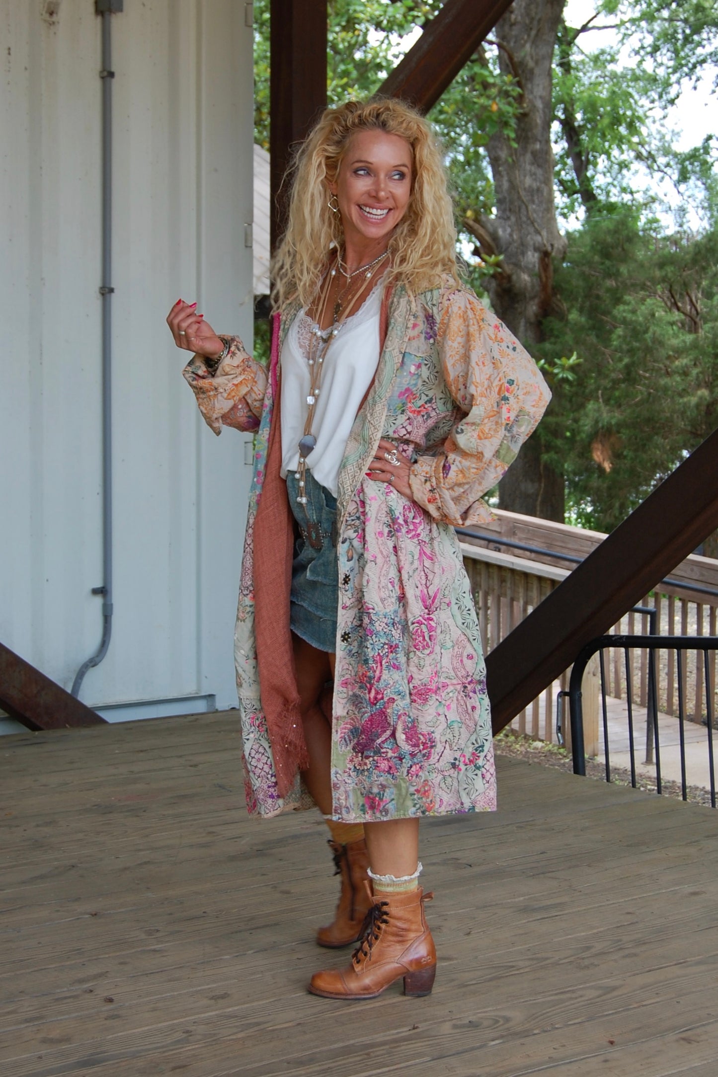 Piecewise Melie Coat in Eucalyptus