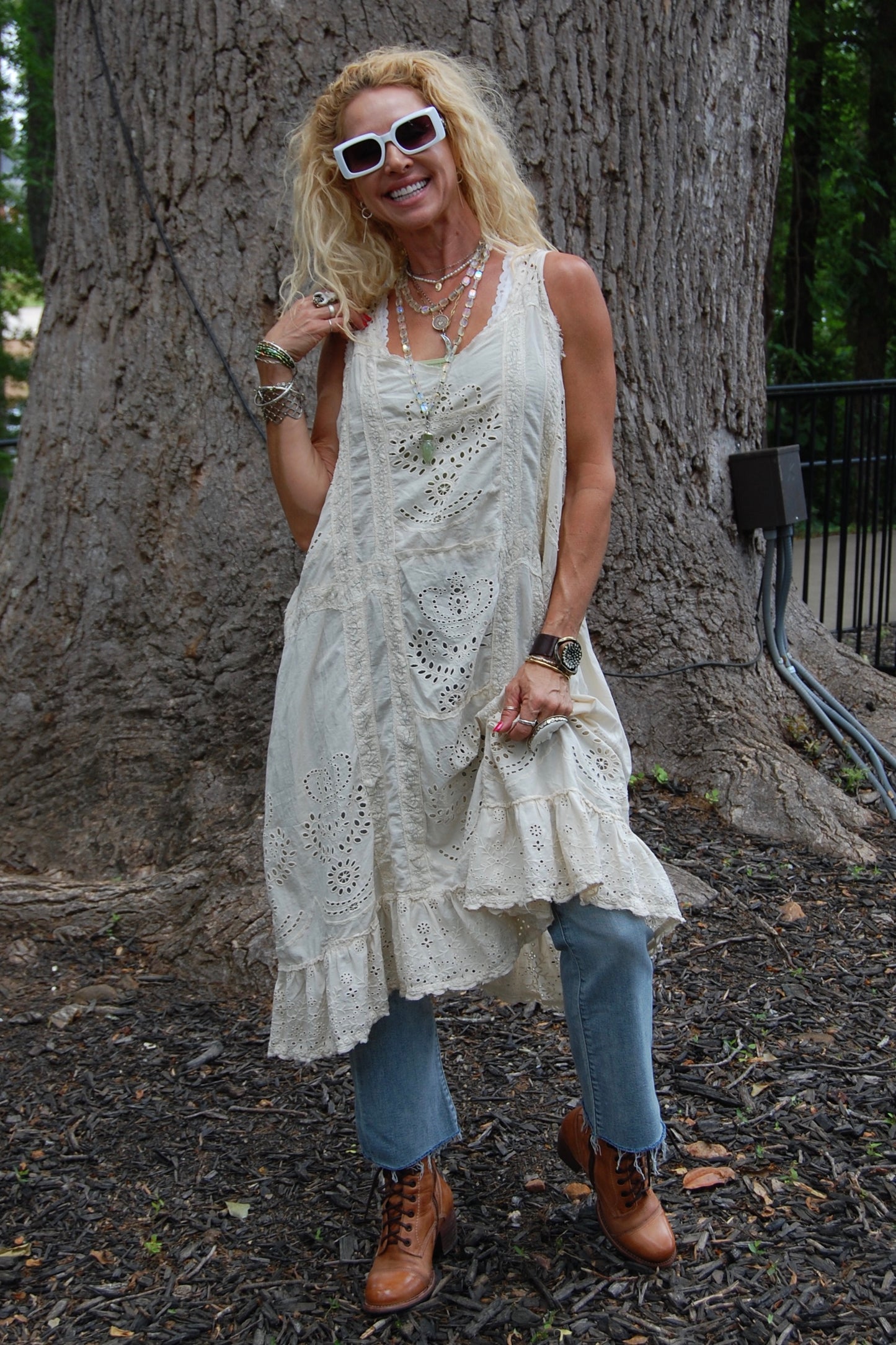 Royalty Eyelet Layla Slip in Moonlight