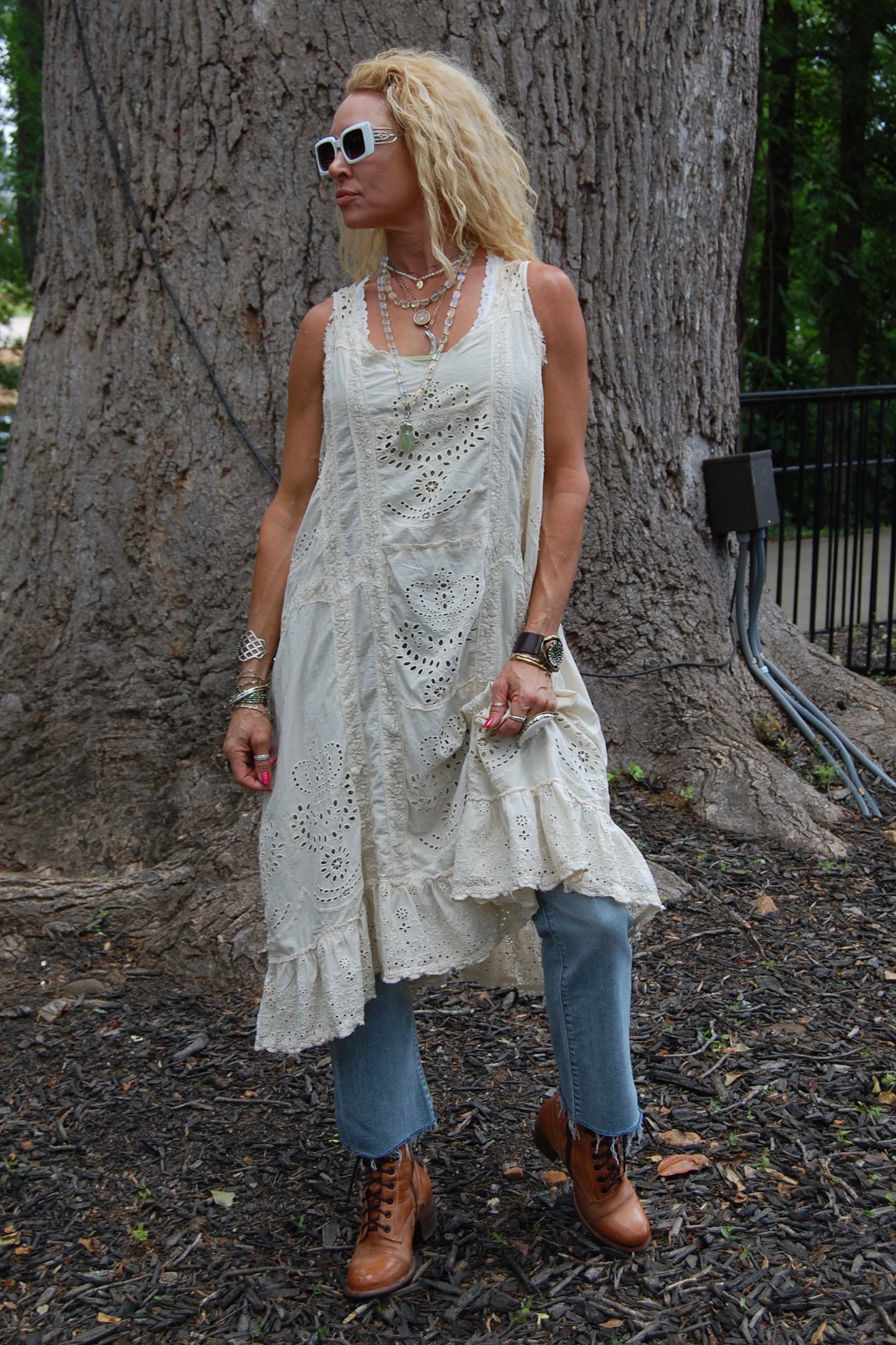 Royalty Eyelet Layla Slip in Moonlight