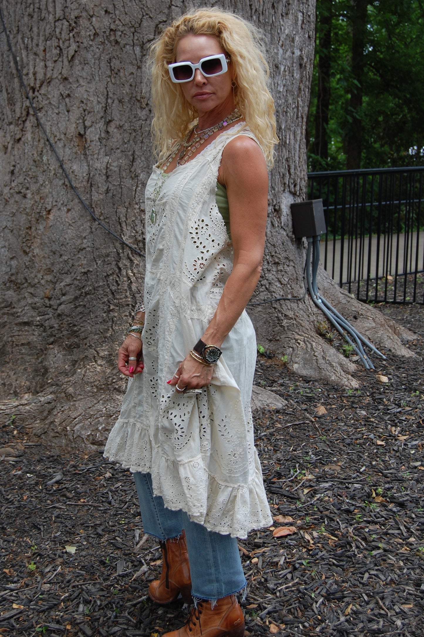 Royalty Eyelet Layla Slip in Moonlight
