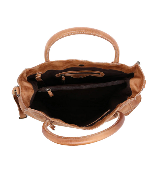 Bed Stu Rockaway Handbag in Tan Rustic - SpiritedBoutiques Boho Hippie Boutique Style Purse, Bed Stu