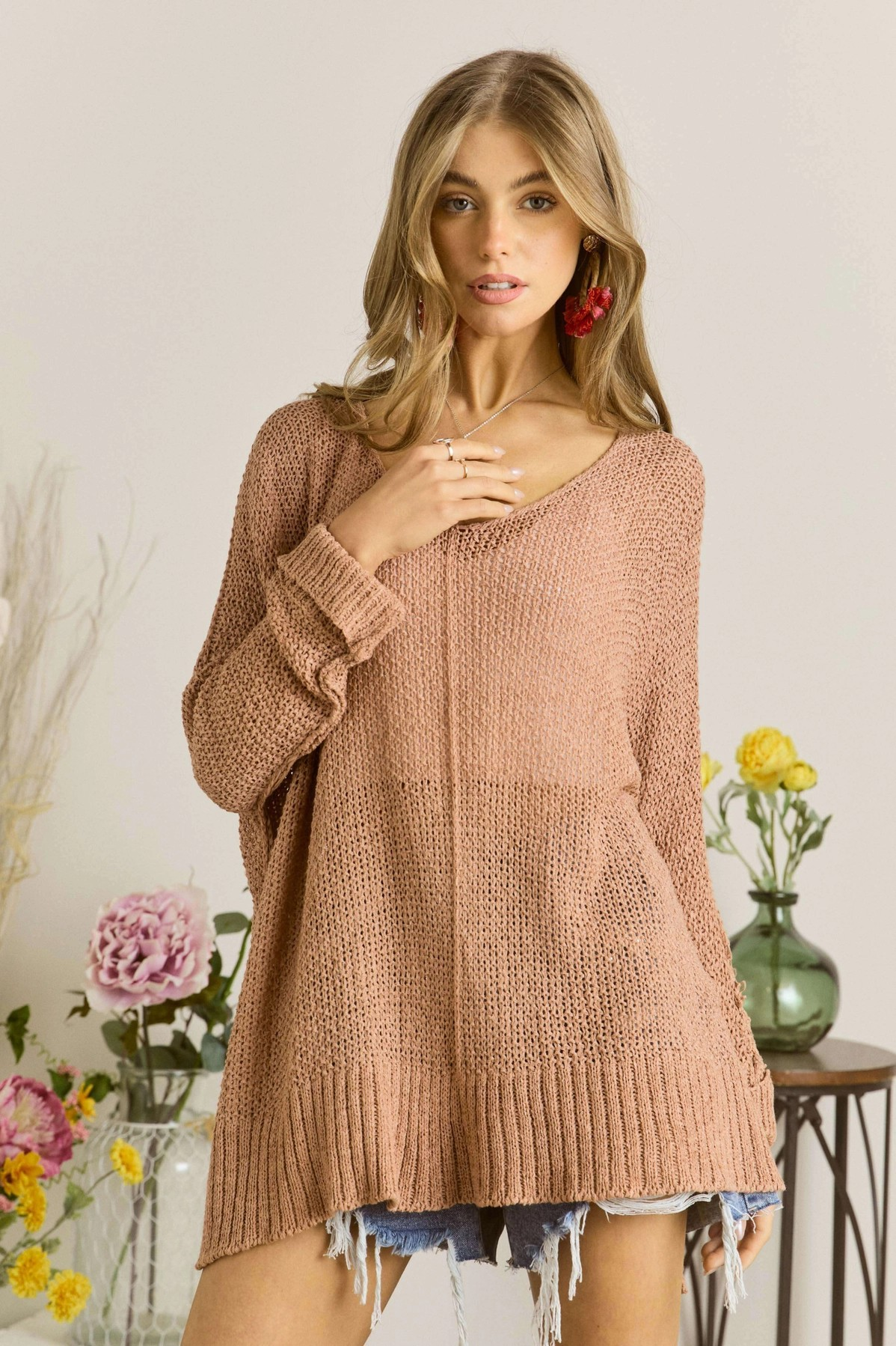 The Sally Sweater in Camel