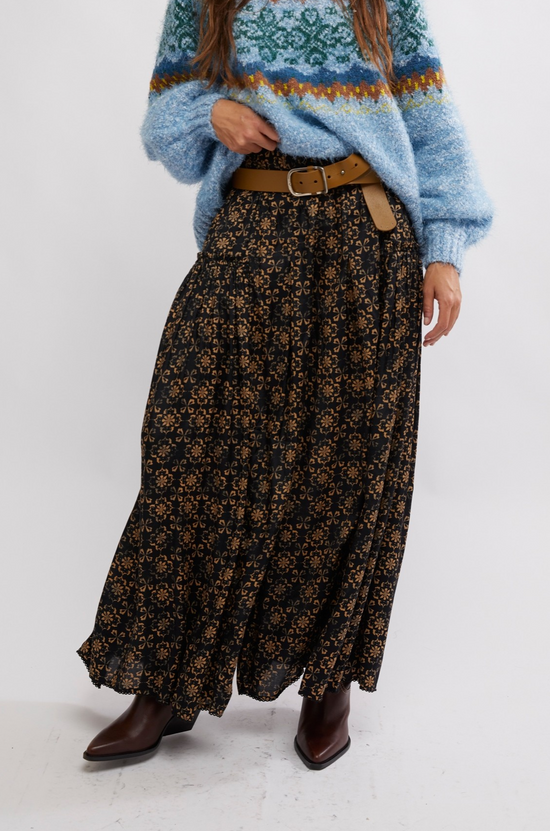 Free People - So Charming Wide Leg Pants in Black Combo - Tuscany