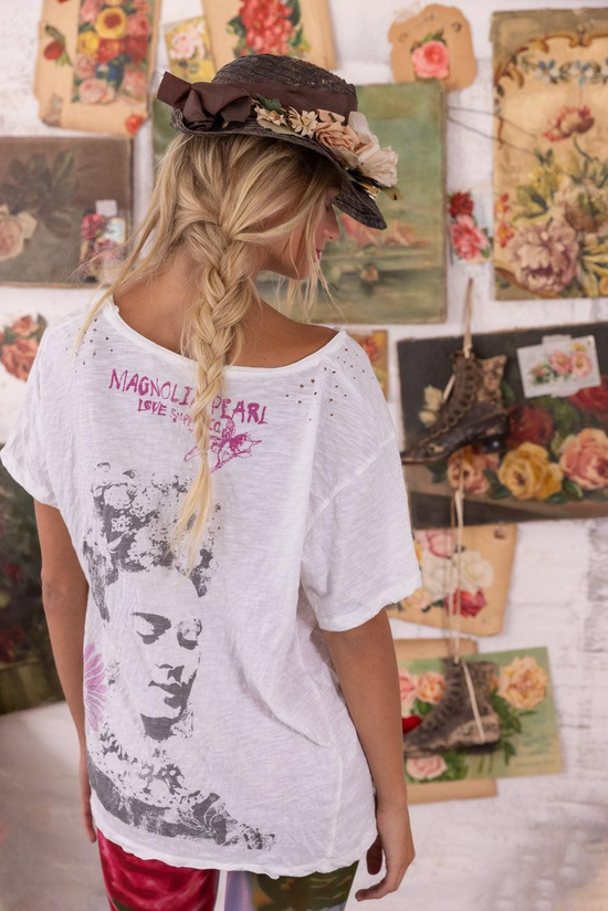 Magnolia Pearl Flight Flowers Frida Tee in True