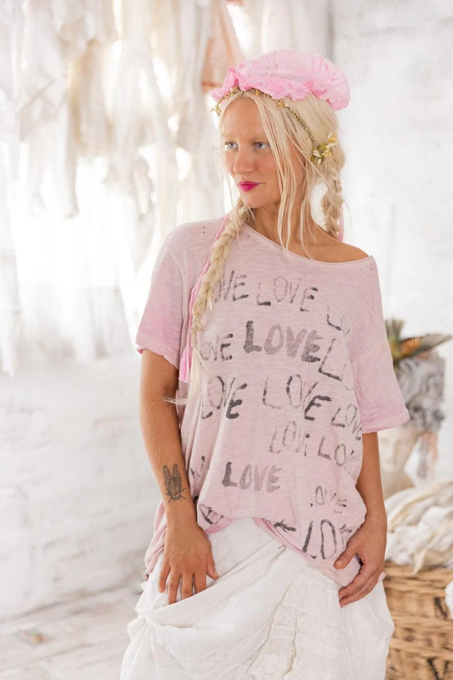 Magnolia Pearl Love Amor Tee in Lychee Blossom