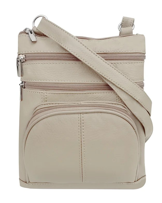 Candice Cowhide Crossbody in Cream