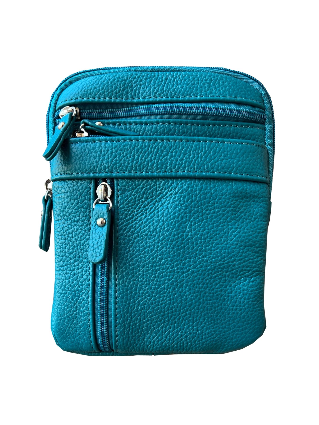 Zoe Zipper Leather Crossbody