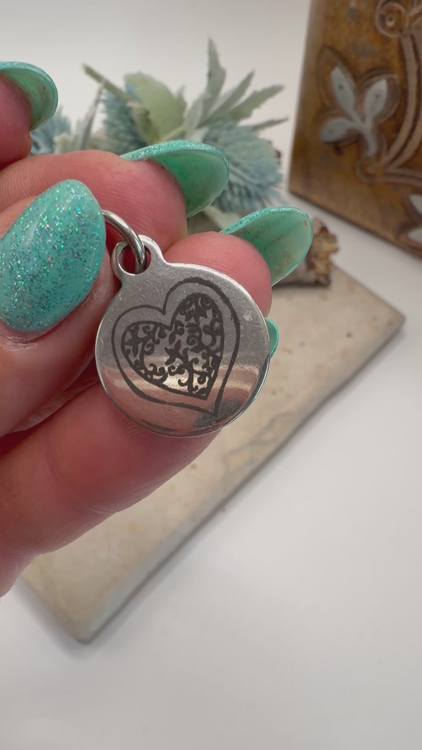 Spirit Lala: Symbol Stainless Circle Charm Pendant Necklace
