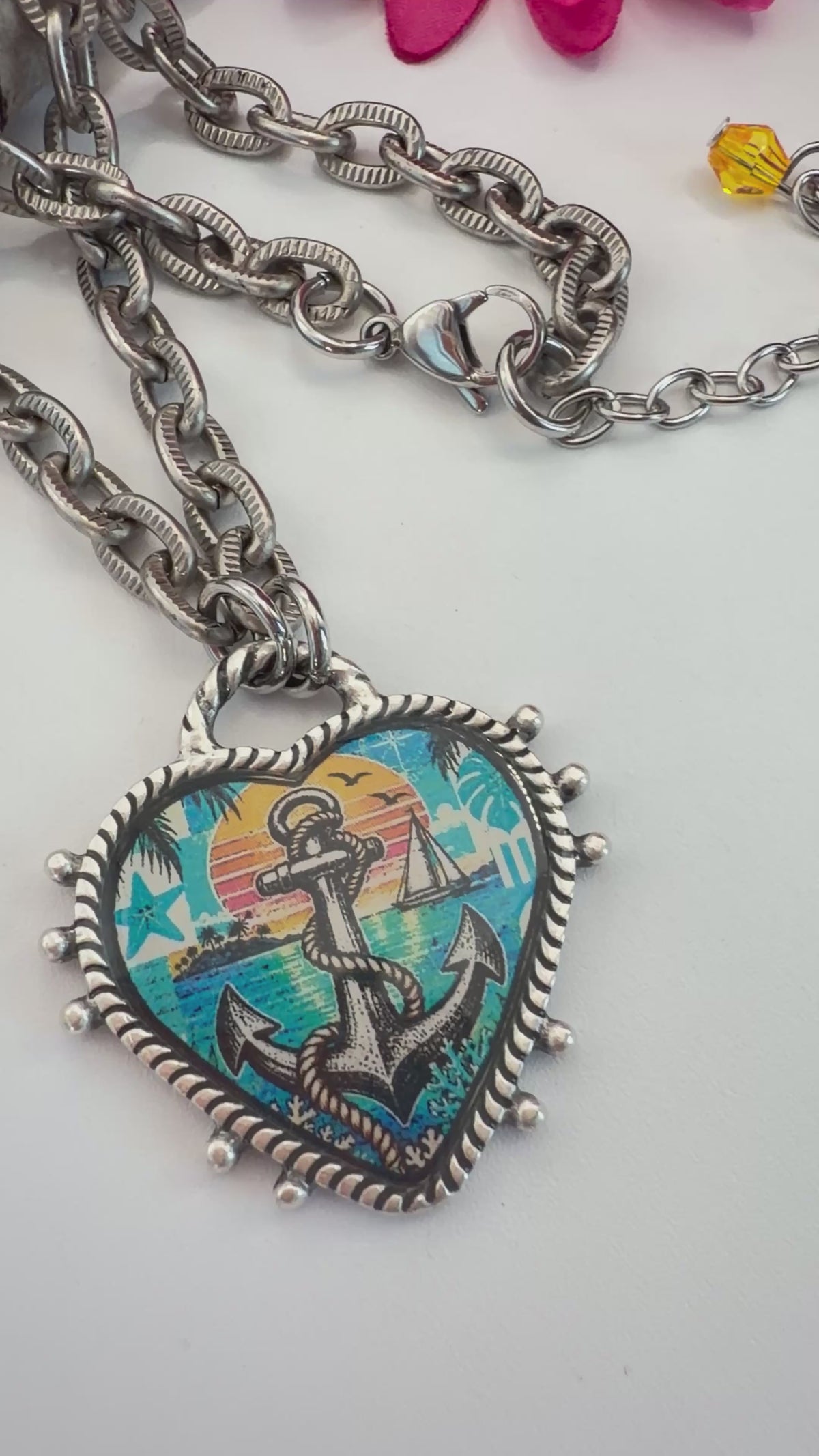 Spirit Lala: Nautical Anchor Heart Organic Necklace