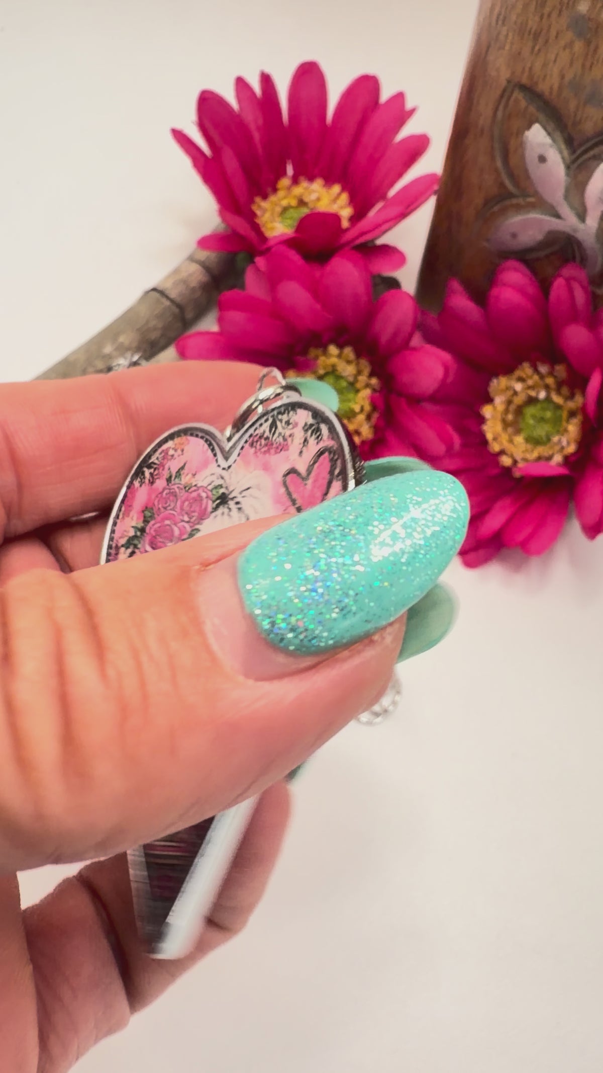 Dolly Pink Large Heart Pendant Necklace