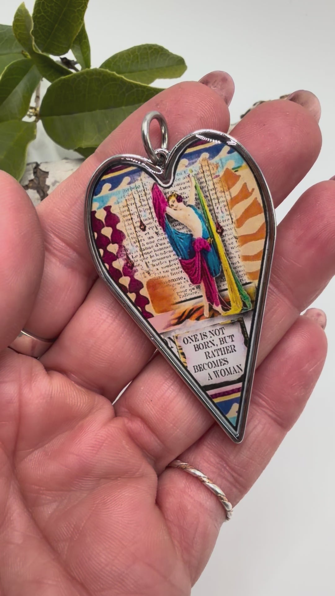 Spirit Lala: Large "Woman" Heart Pendant Necklace